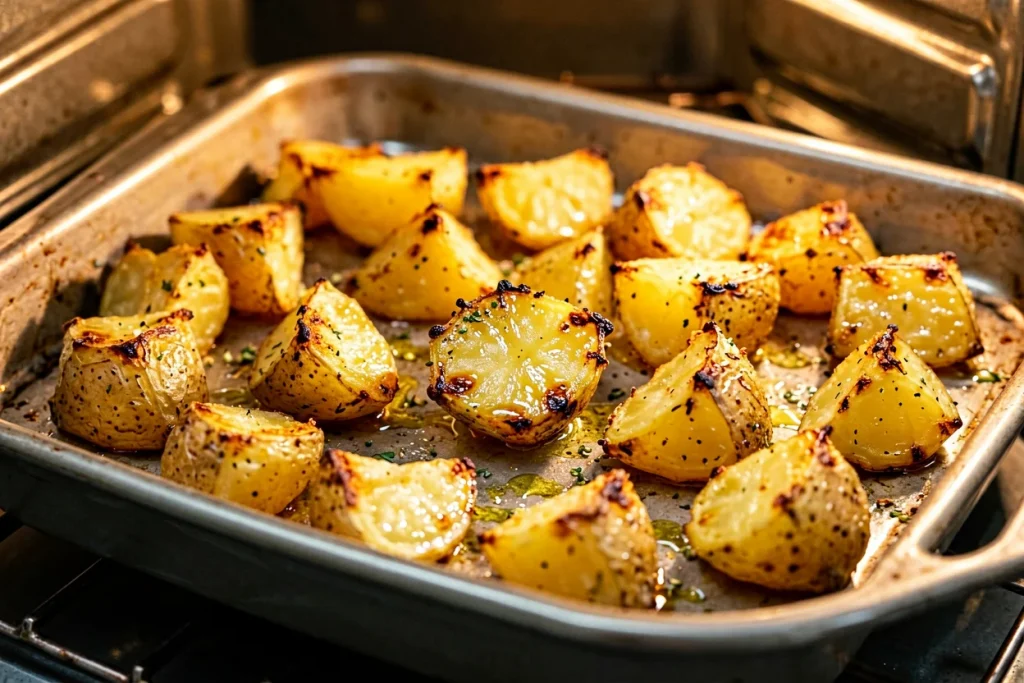 Bicarbonato na água das batatas: o truque que deixa a casca crocante no forno