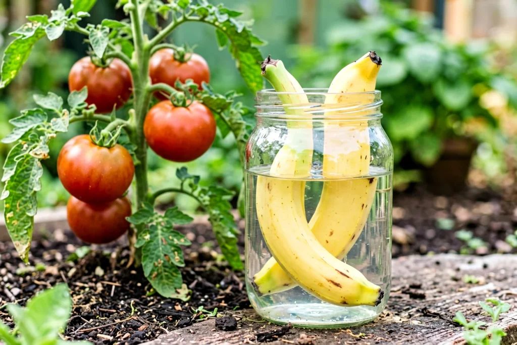 Cascas de banana nos tomateiros: a infusão de potássio que não custa nada
