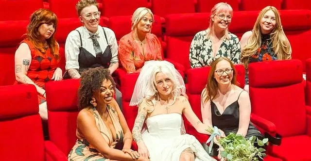 Gina Dodds no dia do seu casamento