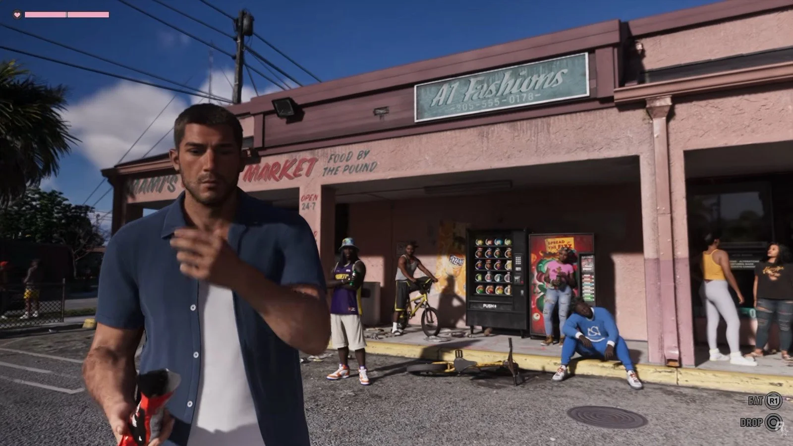 Imagem promocional de GTA 6 mostrando cena de Vice City com carros e neon