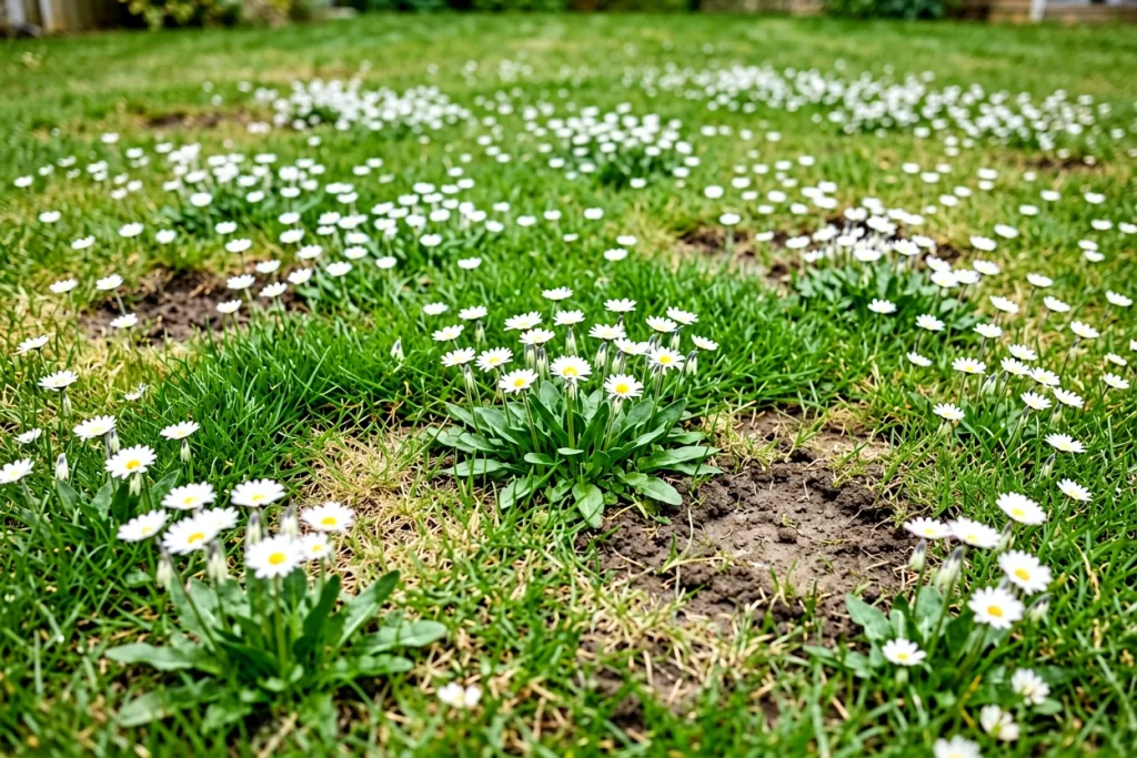 Pâqueretas em excesso no relvado: o que estas pequenas flores podem revelar sobre o solo